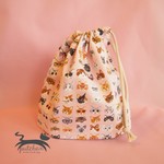 入学準備☆[20×20]給食袋 猫ちゃんいっぱい！