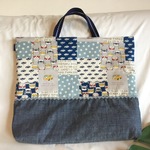 【あ様オーダー品】入園入学レッスンバッグ手提げシューズコップ★クラシックカーパッチ