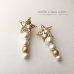 Star ＆ fullmoon ピアス/イヤリング