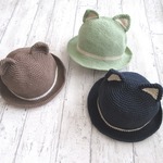 【m様ご予約品】くま耳＆ねこ耳帽子セット　Ｍ