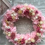 春のリース〜ピンクあじさい〜