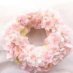桜と紫陽花とカーネーションリース   23cm