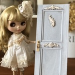ドール用　1/6ミニチュアドア　ブルー