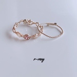 【再販】Twinkle Rose Ring SET