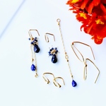 ブルーゴールドストーン&ラピスラズリ ピアス チャーム 14kgf Jojuly  charm