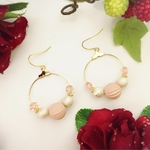 春色ゴールドフープピアス・イヤリング