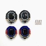 black＊bijou ビーズ刺繍のピアス／イヤリング 