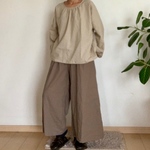 ワイドパンツ モカ