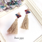 amethyst bijou tassel ピアスorイヤリングor樹脂ピアス