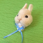 羊毛フェルト　～子ウサギ・ブローチ～　ネザーランドドゥワーフ