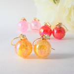 破格SALE✨ガラスドームの蜜柑ピアス🍊