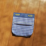 ◆ミニティッシュ用の移動ポケット◆ブルーチェック
