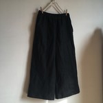 タンブラーウォッシュリネンBKで作った前ポケットワイドパンツ