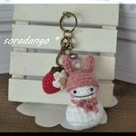 春🌼うさぎ雪だるまちゃんキーホルダー