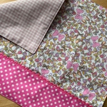 【ke様ご予約品】★ランチマット35×45サイズ＊ガールズリボンが可愛い☆ピンク★