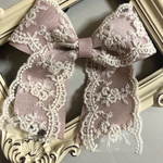 大人可愛い♡レースリボンのバレッタ