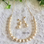 【結婚式などに】パールアクセサリー♡ピアスセット