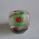 とんぼ玉　リンゴ