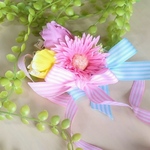 🌷チューリップ🌷★春色ピンクリボンチョーカー☘★