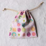 夢の中*ピンク*巾着　USAコットン