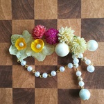 春の花のヘアクリップ