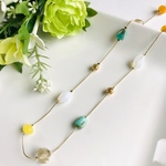 【期間限定sale】キャンディみたい！カラフルビーズのロングネックレス グリーン