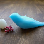 幸せの青い鳥ミツロウキャンドル