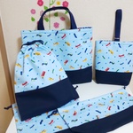 a様オーダー品 働く車柄 入園・入学5点セット