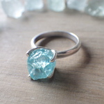 Rough Apatite Ring ラフロックアパタイト原石のシルバーリング/sv925