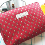 【Aさまオーダー品】☆フランス生地【レッド系】Lポーチ☆