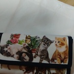 ☆デコパージュ☆布製財布　　～猫の集会～