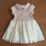 【SALE】お花の丸襟ワンピース90