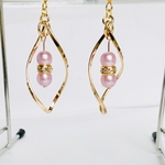 ロンデルとパールのピアス