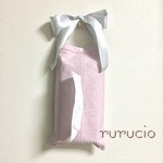 春色♪リボンのティッシュカバー(pink)