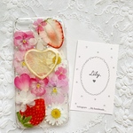 ハートレモン♡ピンクビオラ♡iPhone7/8用スマホケース