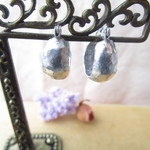 silver ふくらみ板　フープ　ピアス