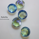 8.5mm round cabochon【ocean leaf】チェコ製 2個