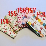 ◆少し大きめ 4重ガーゼハンカチ 5枚セット◆おすすめ、イチゴ、マカロン、スイーツ、フルーツ、女の子、小学生、リボン
