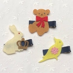 森の動物たち♪オーダーヘアクリップ
