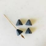Vintage Matte Black Triangle Beads