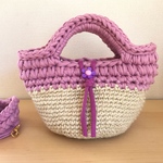  Kids S！sweet かごバッグ・ショルダー付き（ラベンダーピンク）