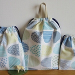 お着替え袋 など 巾着３点セット [在庫限定 sale] ☆ いろんな半円