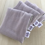 □910 Pile In Gauze  ふわとろミニハンカチ fleur-de-lis