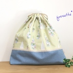 【N様オーダー品】お着替え袋　花のしずく