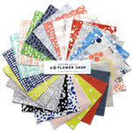 USAコットン COTTON+STEEL FLOWER SHOP 5インチカットクロス 24枚セット 生地 布 北欧