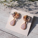 送料無料＊ボタニカルフラワー×ドロップ　ピアス/イヤリング