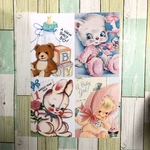 デザインペーパー♡A4サイズ  レトロアニマル＆Baby  10枚セット  