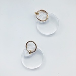 transparent 04 イヤリング  ピアス  ノンホールピアス ハンドメイド アクセサリー ファッション  handmade simple シンプル  ナチュラル シルバー パール ゴールド 
