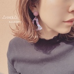 △import   アクリルフープピアス△ピンク
