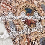 1m 綺麗 ロココ風 ケミカルレース ブレード 白 BK190318 ハンドメイド 手芸 素材 材料 DIY